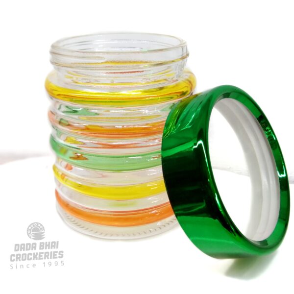 Dual Color Glass Jar with transparent Lid- 3pcs Set - Image 3