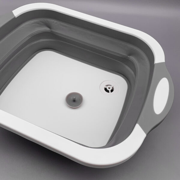 Multi-Function 3 In 1 Sink Cutting Board Foldable Fruit Washing Basket