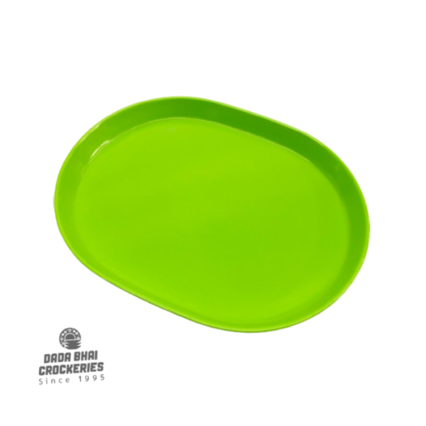 Rfl-italiano-melamine-Oval-Tray-Green