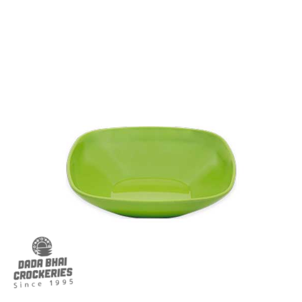 Bengal-Melamine-Square-Deep-Bowl-Green-Color