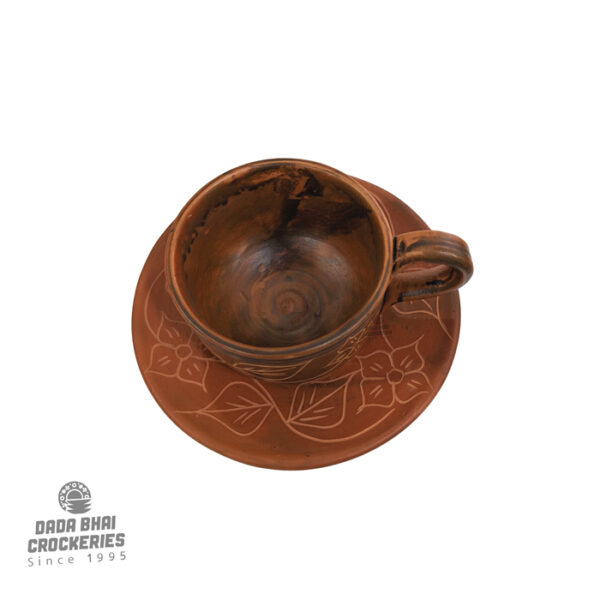 Clay-made-Tea-Cup-with-Saucer-6pcs-Set-D